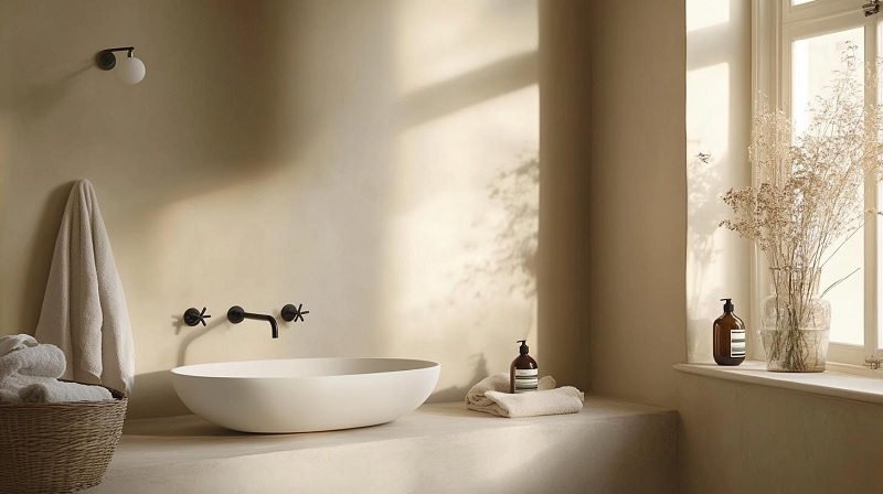 رنگ وانیلا لاته برای حمام